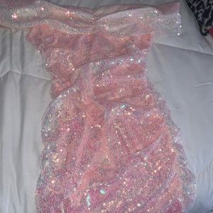 sparkly dress ruffled